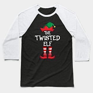 Twisted Elf Matching Family Christmas Baseball T-Shirt